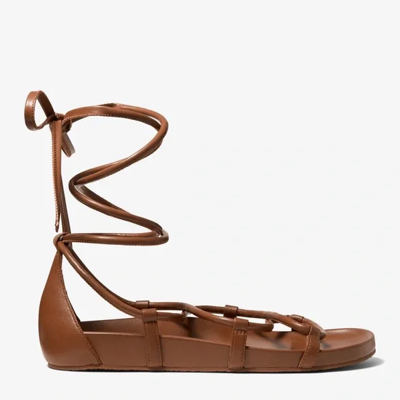 115. Michael Kors Vero Faux Leather Lace-Up Sandal - Picture 4 of 7